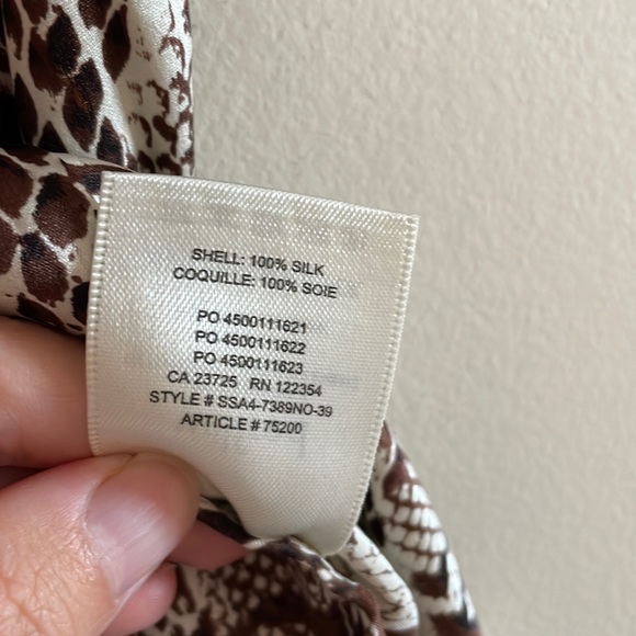 Aritzia Wilfred 100% Silk Slip Midi Skirt with Slit - Mixed Animal Print… - Picture 9 of 9